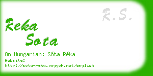 reka sota business card